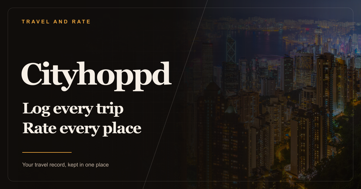 I built a Letterboxd for the cities you've been to